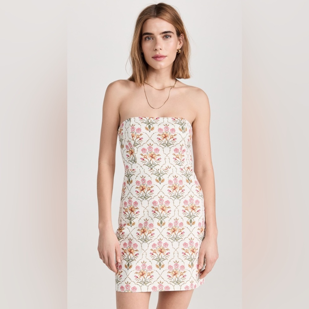 Favorite Daughter Willow Strapless Mini Dress in Floral Mosaic NWT 8
